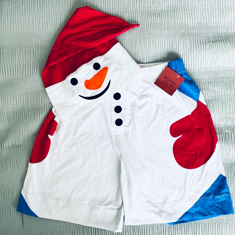 NWT Snowman Boxer Shorts and Hat Set / Small